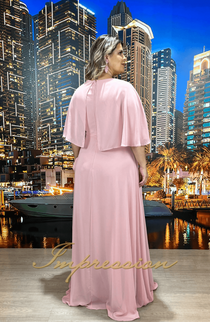 Vestido de Festa Longo Plus Size Rose - Image 2