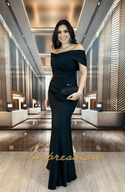 Vestido de Festa Longo Preto - Imagem 3