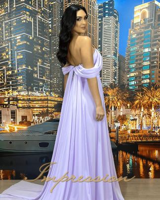Vestido de Festa Longo Lilas