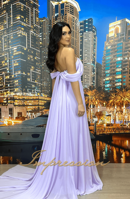 Vestido de Festa Longo Lilas - Image 2