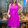 Vestido de Festa Midi Plus Size Pink - Imagem 3
