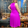 Vestido de Festa Midi Plus Size Pink - Imagem 2