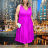 Vestido de Festa Midi Plus Size Pink - Imagem 4