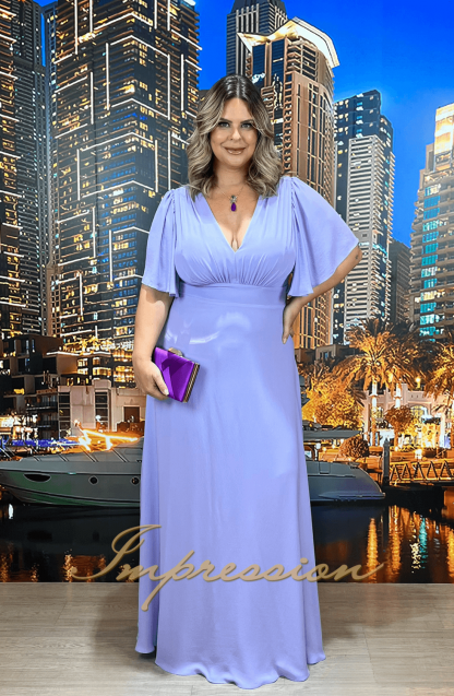 Vestido de Festa Longo Plus Size Lilas - Image 3
