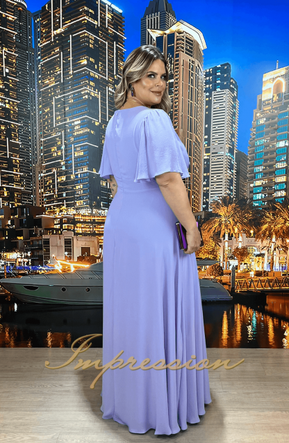 Vestido de Festa Longo Plus Size Lilas - Image 2