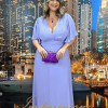 Vestido de Festa Longo Plus Size Lilas