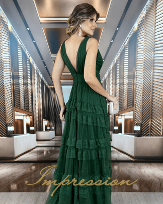 Vestido de Festa Longo Verde Oliva