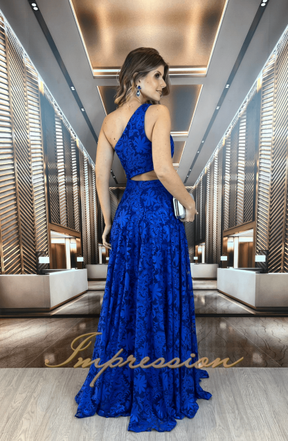Vestido de Festa Longo Azul Royal - Image 2