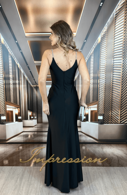 Vestido de Festa Longo Preto - Image 2