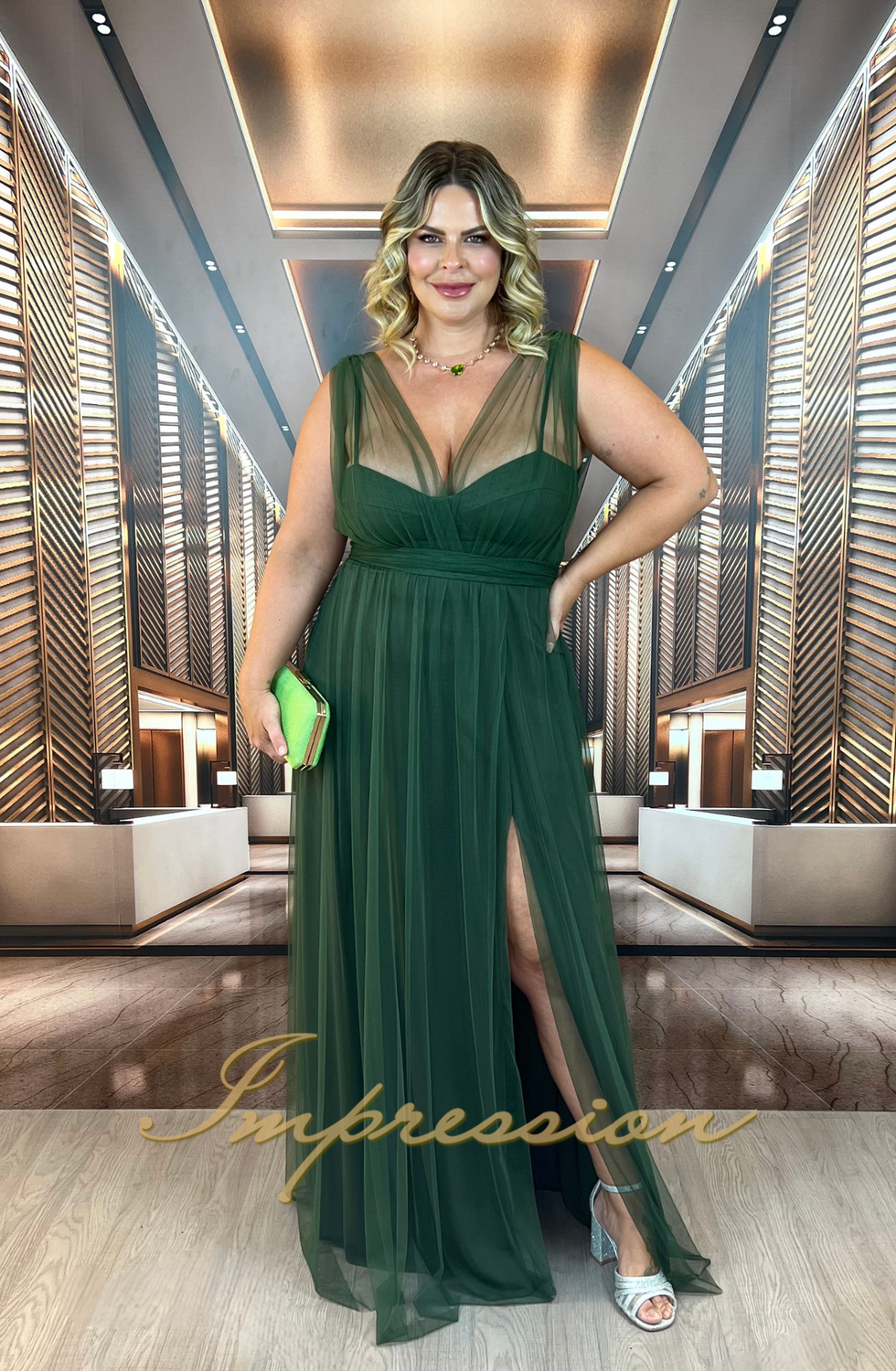 Vestido longo sales plus size gala