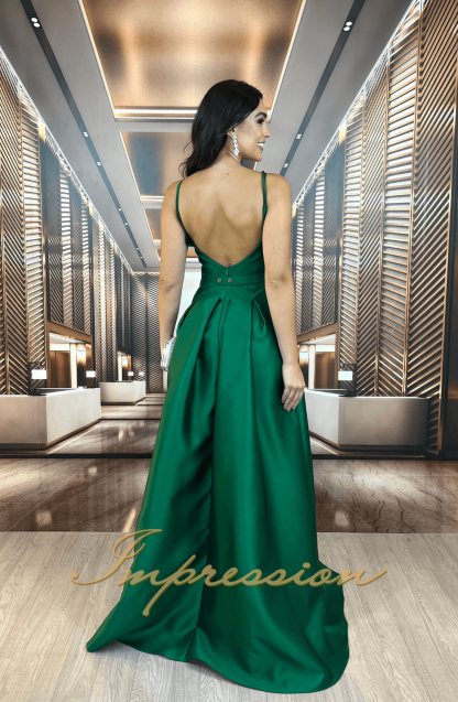 Vestido de Festa Longo Verde Zibeline - Image 2