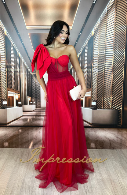 Vestido de Festa Longo Vermelho - Image 3