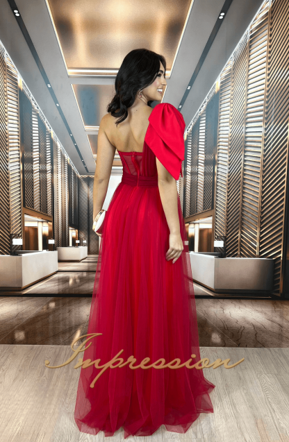 Vestido de Festa Longo Vermelho - Image 2