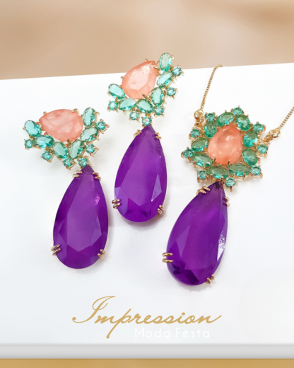 Conjunto de Festa Roxo