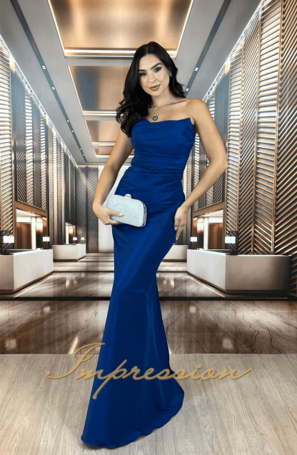 Vestido de Festa Longo Azul Marinho - Imagem 3