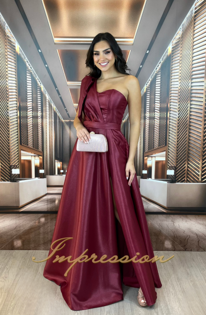 Vestido de Festa Longo Marsala