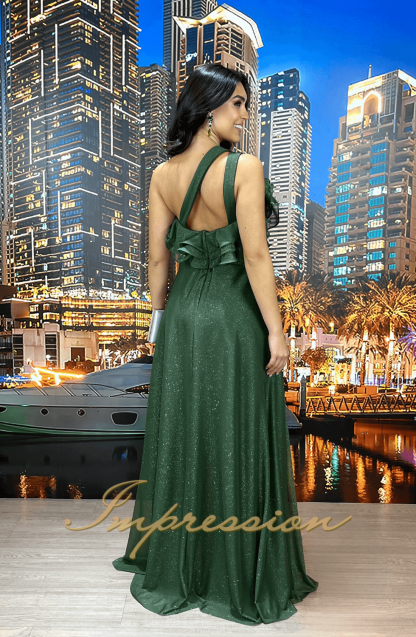 Vestido de Festa Longo Verde Oliva - Image 2