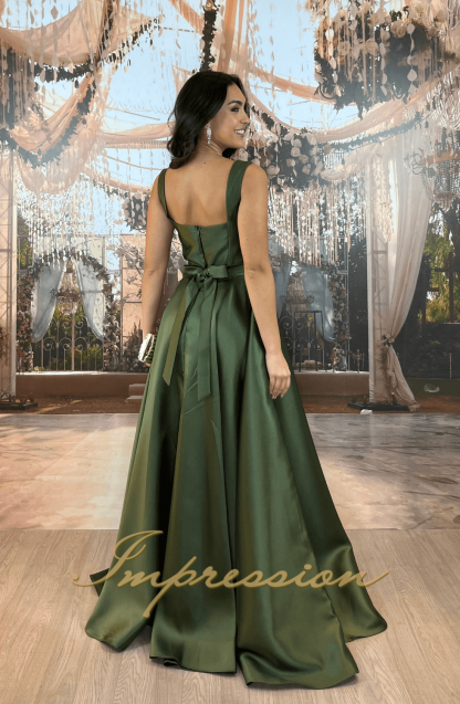Vestido de Festa Longo Verde Oliva - Image 2