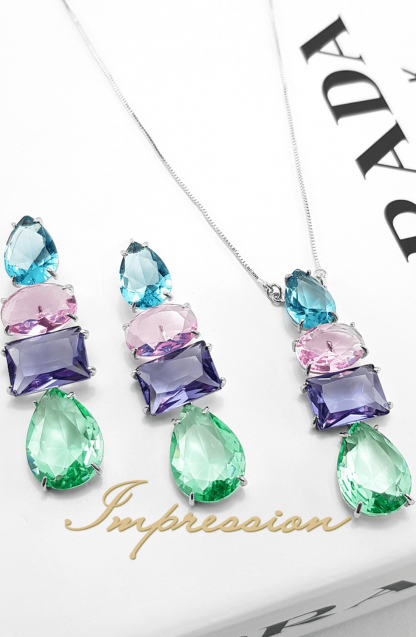 Conjunto de Festa Colorido