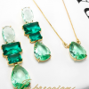 Conjunto de Festa Pedras Verde
