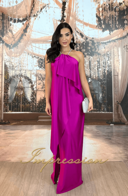 Vestido de Festa Longo Fucsia