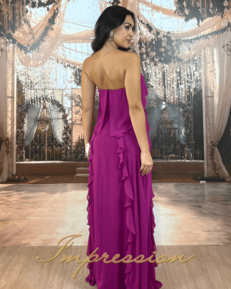 Vestido de Festa Longo Fucsia