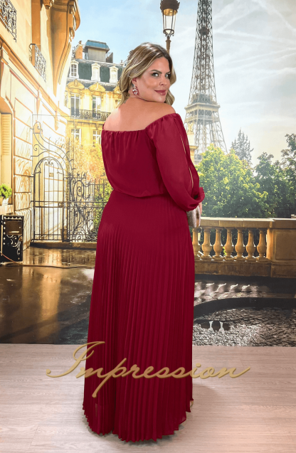 Vestido de Festa Longo Plus Size Marsala - Image 2