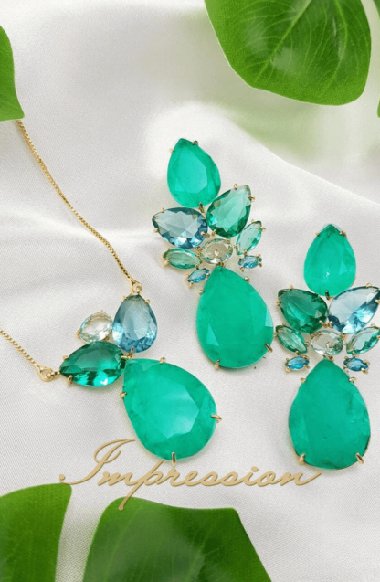 Conjunto de Festa Pedras Tifany