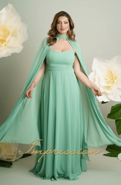 Vestido de Festa Longo Plus Size Verde Menta - Imagem 4