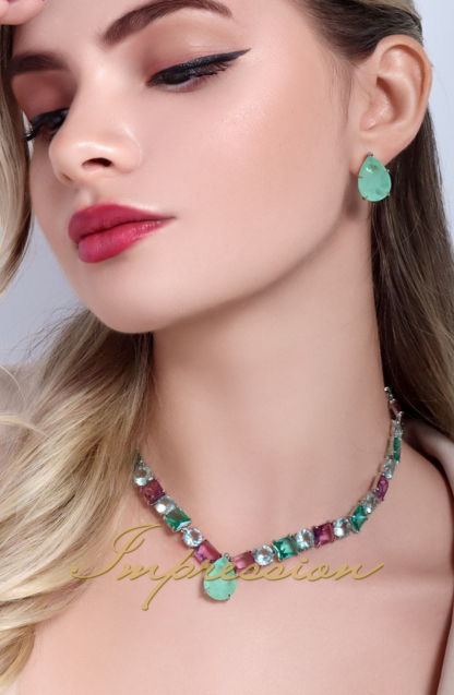 Conjunto de Festa Pedras Tifany e Roxo - Image 3