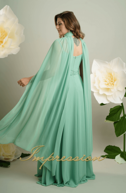 Vestido de Festa Longo Plus Size Verde Menta - Imagem 2