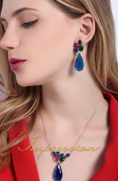 Conjunto de Festa Pedras Azul - Imagem 3