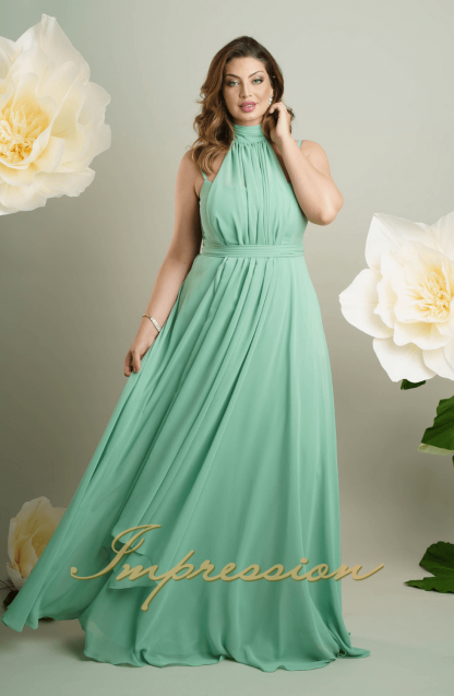 Vestido de Festa Longo Plus Size Verde Menta - Imagem 3
