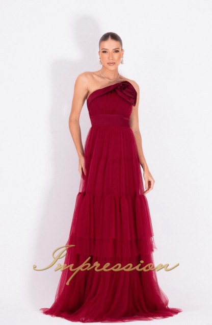 Vestido de Festa Longo Marsala