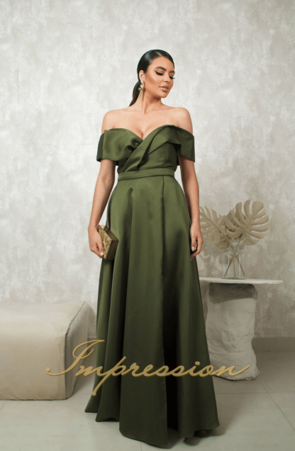 Vestido de Festa Longo Verde Oliva - Image 2