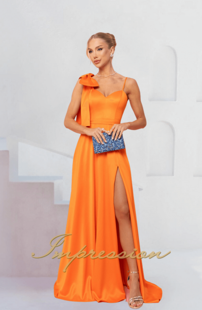Vestido de Festa Longo Laranja