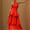 Vestido de Festa Longo Laranja