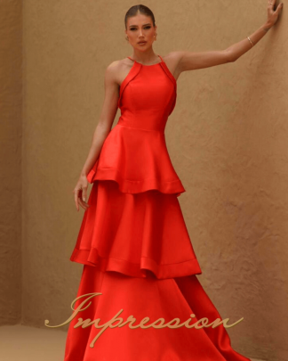 Vestido de Festa Longo Laranja