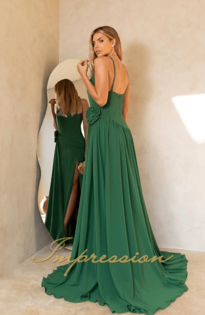 Vestido de Festa Longo Verde Oliva - Imagem 2