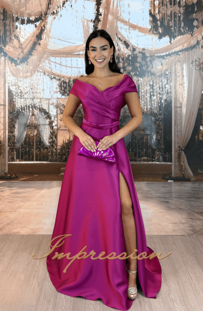 Vestido de Festa Longo Fucsia