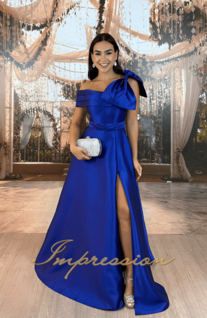 Vestido de Festa Longo Azul Royal