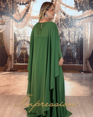 Vestido de Festa Longo Plus Size Verde Oliva