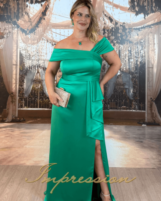 Vestido de Festa Longo Plus Size Verde