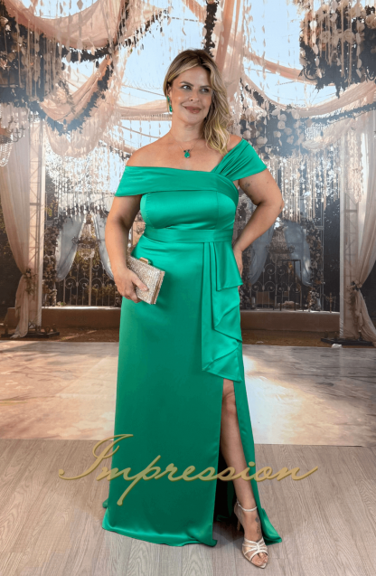 Vestido de Festa Longo Plus Size Verde