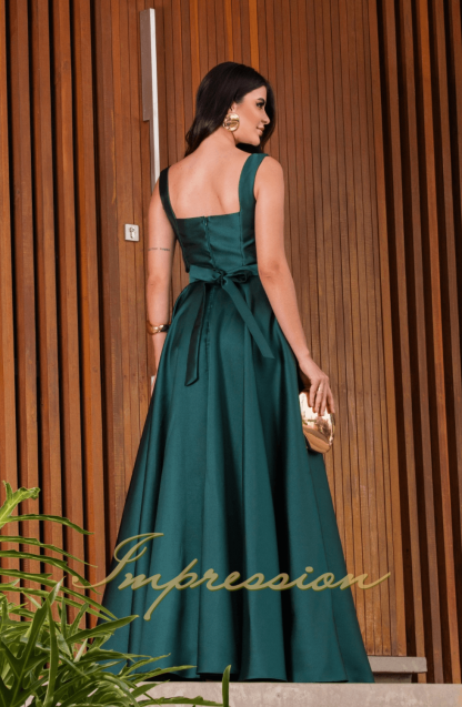 Vestido de Festa Longo Verde Esmeralda - Image 2