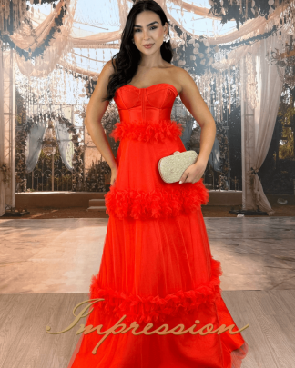 Vestido de Festa Longo Laranja