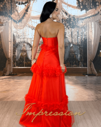 Vestido de Festa Longo Laranja