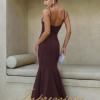 Vestido de Festa Longo Marrom Chocolate - Imagem 2