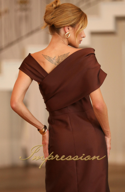 Vestido de Festa Longo Marrom Chocolate - Image 2
