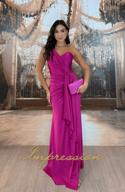 Vestido de Festa Longo Fucsia